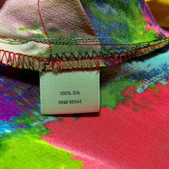 💖Beautiful💖Anthropologie Beth Bowley💖Watercolor💖100% Silk Sundress💖Sz 6 - Picture 5 of 6